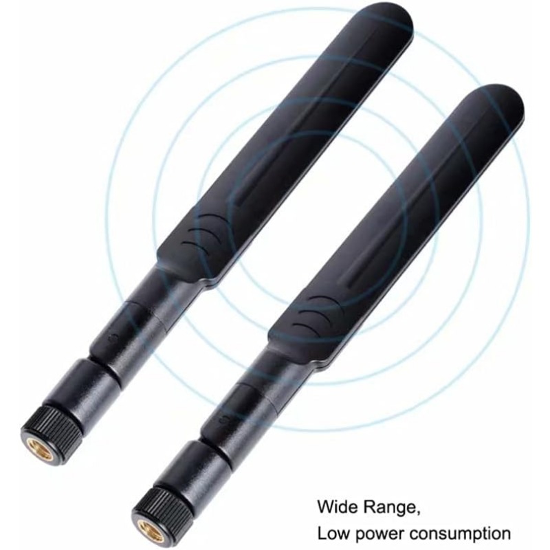 2 antenas WiFi de 8dBi, 2,4 GHz, 5,8 GHz, RP-SMA macho de doble banda + 2 cables Pigtail hembra de I-P-E-X-1 a RP-SMA de 15CM para enrutador inalámbrico