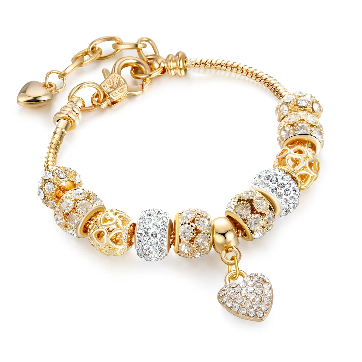 1PC แฟชั่นผู้หญิง Pan Family Multi Element Beaded สร้อยข้อมือเครื่องประดับเหมาะสําหรับวันที่,ปาร์ตี้,เทศกาลของขวัญ