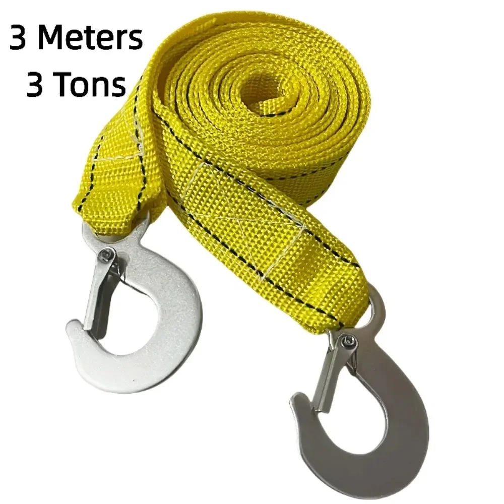 1pc 4M Cavo di traino per auto Heavy Duty 5 Ton Corda per rimorchio Traino Tirare la corda Gancio per cinghia Van Road Recovery Accessori per auto