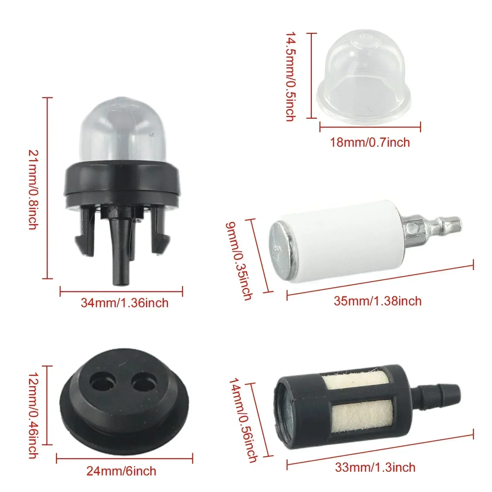 Universal การใช้สายท่อ Primer Bulb อะไหล่เครื่องเป่าลมสําหรับ McCulloch สําหรับ Husqvarnas Chainsaw อุปกรณ์เสริมอะไหล่