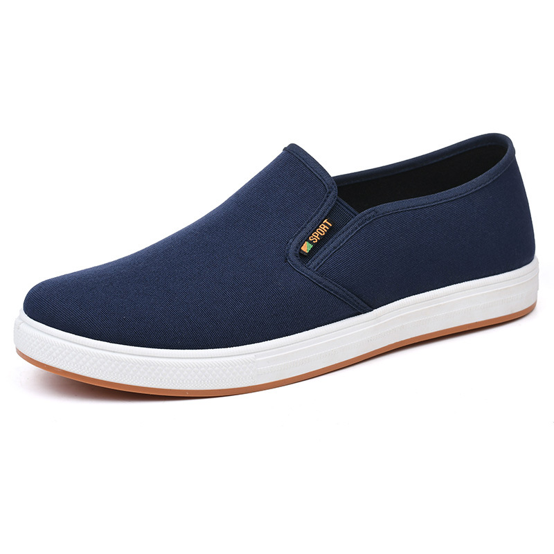 Männer Leinwand Schuh Casual Sneaker für MenLight Slip-on Vulkanisierte Bequeme Männliche Wohnungen Müßiggänger Neue Schwarz Trainer Zapatos hombre