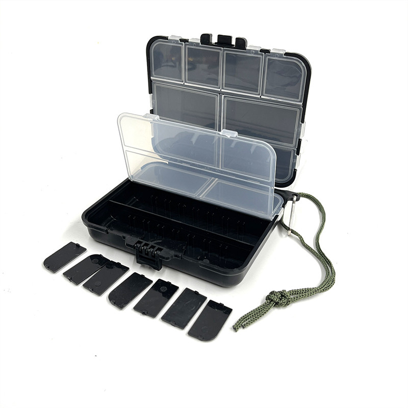 Caja de equipo de pesca Luya, caja de accesorios de pesca, piezas de pesca de doble cara, caja de almacenamiento de cebo, anzuelo, caja de almacenamiento de accesorios de carpa