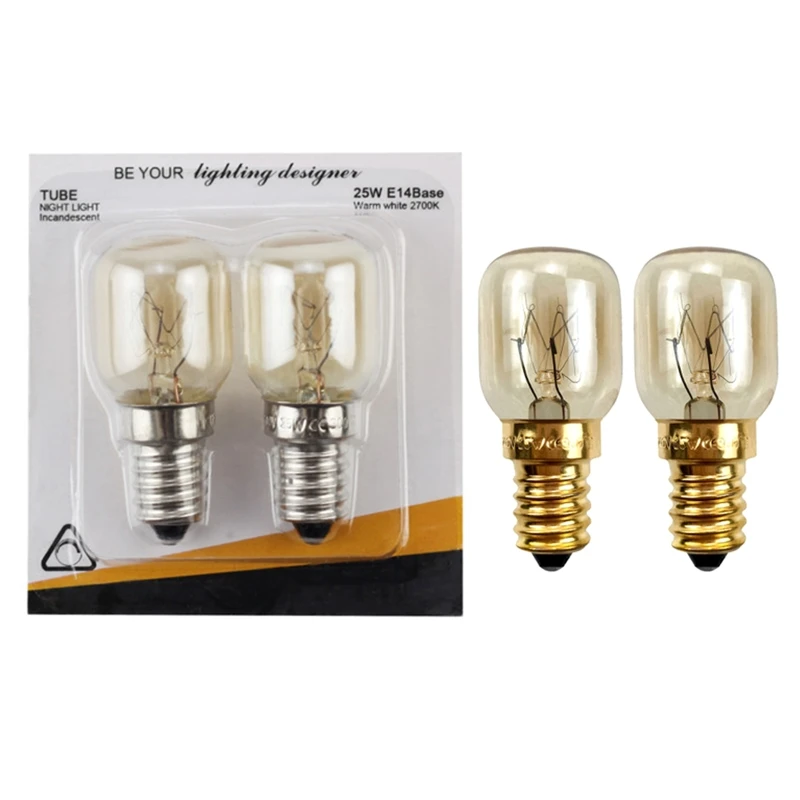 2 uds 220V E14 300 grados resistente a altas temperaturas bombilla para horno microondas lámpara cocina bombilla