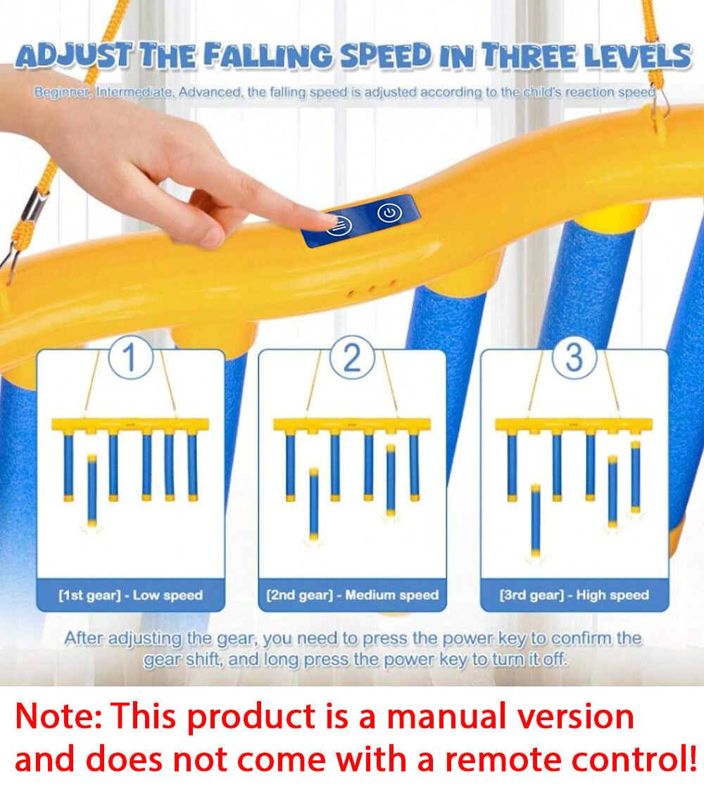 Challenge Falling Sticks Game Machine - Educational Activity for Training Reaction Ability Parent-Child Family Party Toy