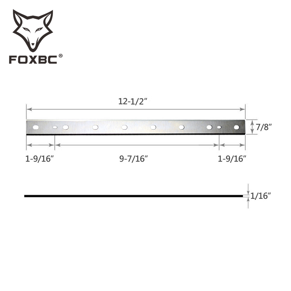 FOXBC 12.5นิ้ว Planer ใบมีด DW7342สำหรับ DeWalt DW734ไม้ Planer มีดสำหรับงานไม้-ชุด3