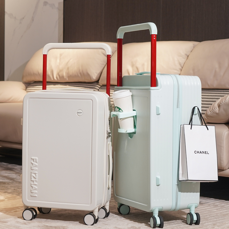 機内持ち込み手荷物用の大型ハンドル付きトラベルケース,持ち運び可能なトラベルバッグ,カップホルダー,USB充電器付き,新しいデザイン,20インチ