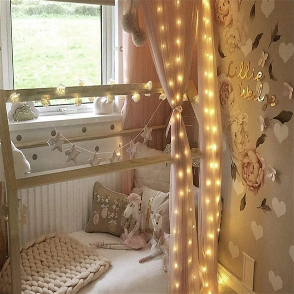 Garland Wedding Christmas Fairy Light Party Birthday Decoration 8 Mode LED Holiday USB Curtain String Light Home Decoration