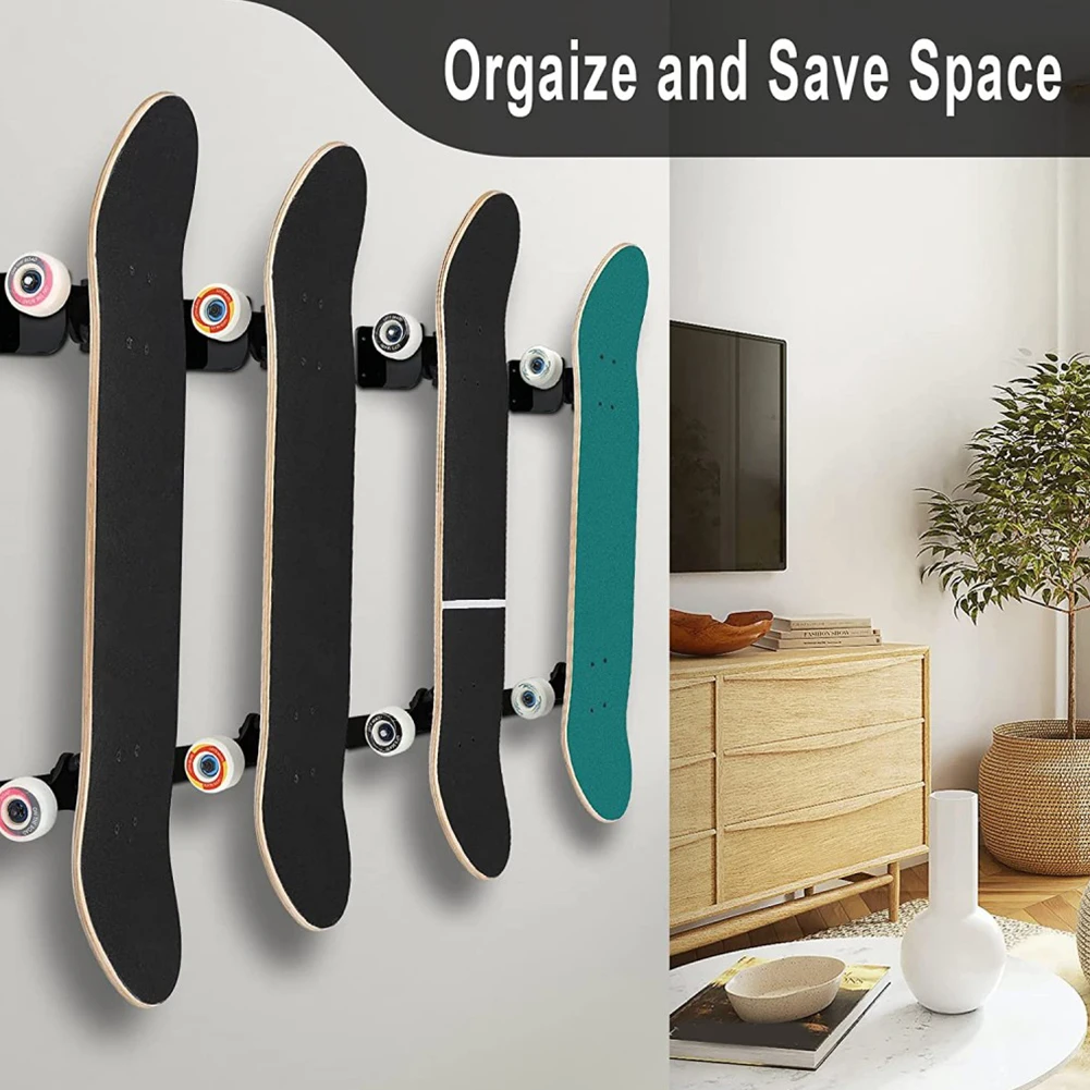 1 paire planche à roulettes support mural acrylique planche à roulettes support mural présentoir intérieur flottant planche à roulettes support de rangement support