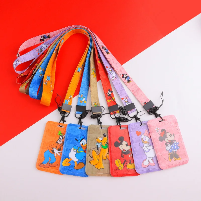 Disney Topolino Minnie Bus Porta carte Cordini Porta ragazze Porta carte Custodia Tracolla Biglietto da visita Studente Bambini Piccolo regalo