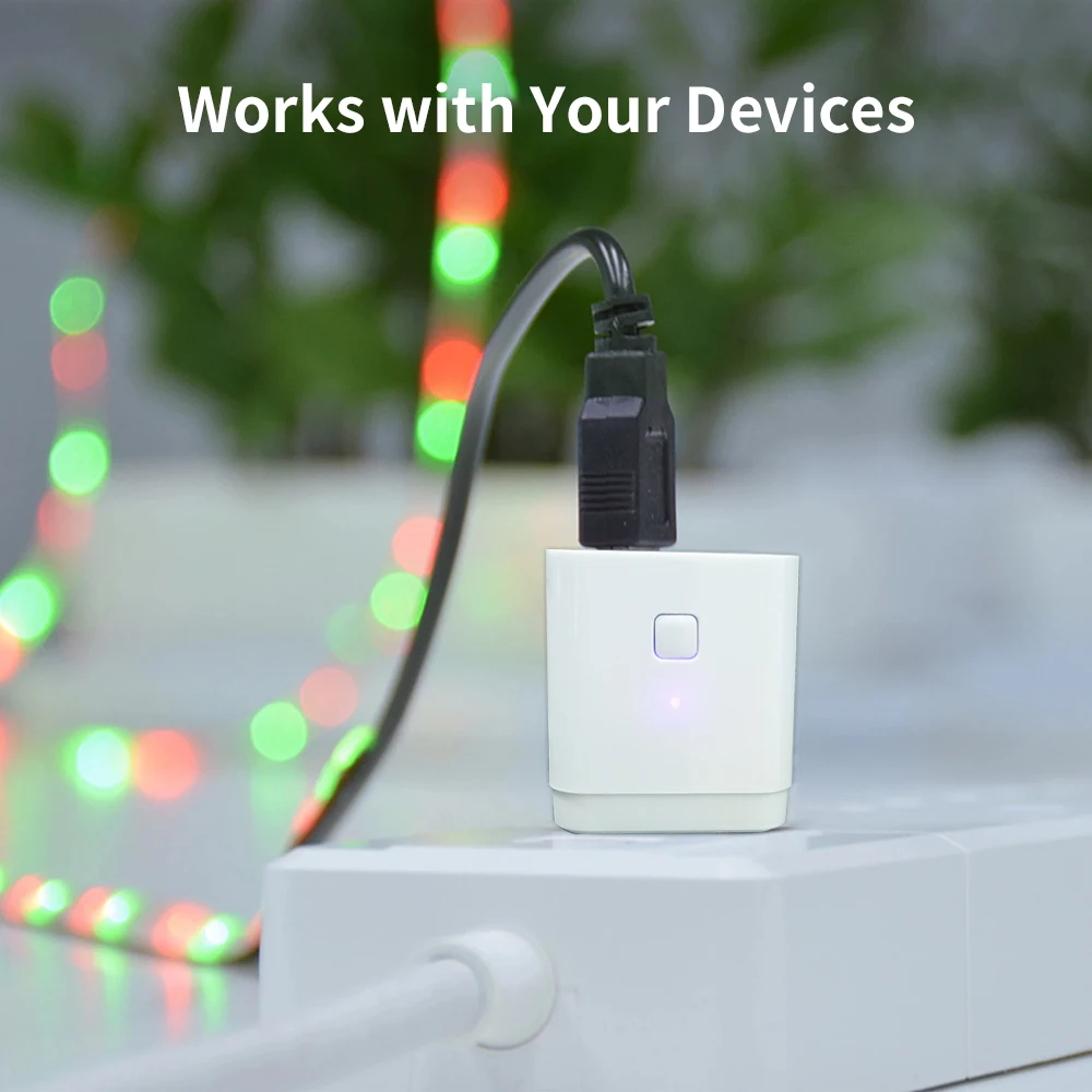 Tuya WiFi Micro USB Adapter 5V WiFi USB Power Adapter Smart Timing Charge Plug Współpracuje z Alexa Google Assistant Smart Life