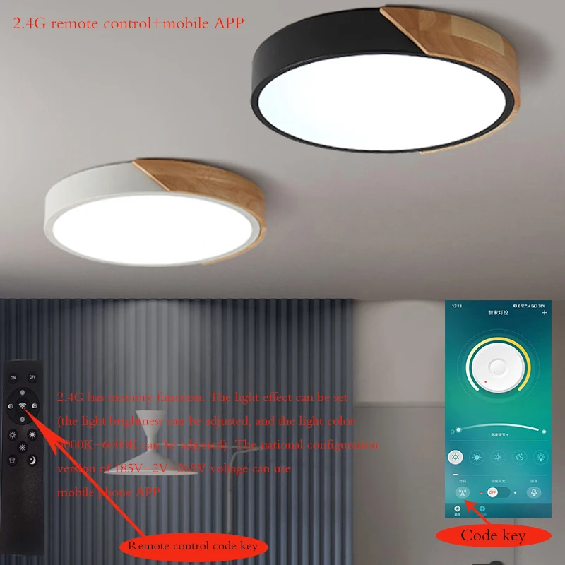 Đèn LED Chiếu Sáng Cho Phòng Khách Âm Trần Phòng Khách Phòng Ngủ Ánh Sáng Khung Gỗ Ốp Trần Hành Lang Đèn Ban Công