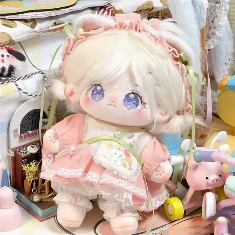 20cm genuíno kawaii ídolo estrela boneca de pelúcia anime figura vestir-se cospslay algodão bebê plushies brinquedos fãs coleção presente