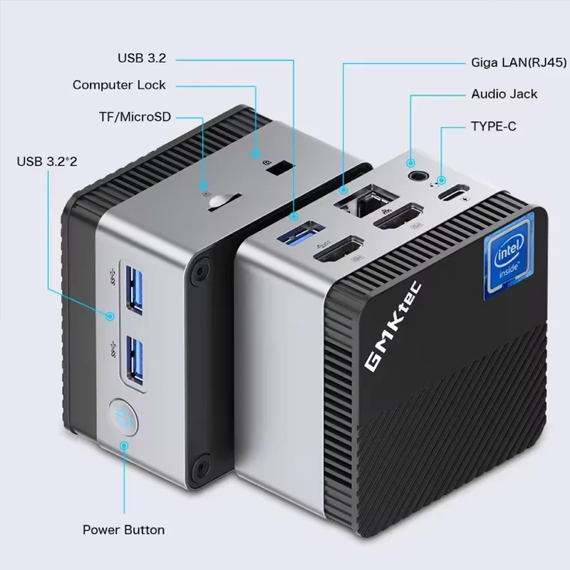 GMKtec KB5 Mini PC Intel Celeron N5105 Windows 11 Pro 4K Mini PC DDR4 8 GB RAM 128 GB ROM WiFi5 BT4.2 Computer desktop Lavoro