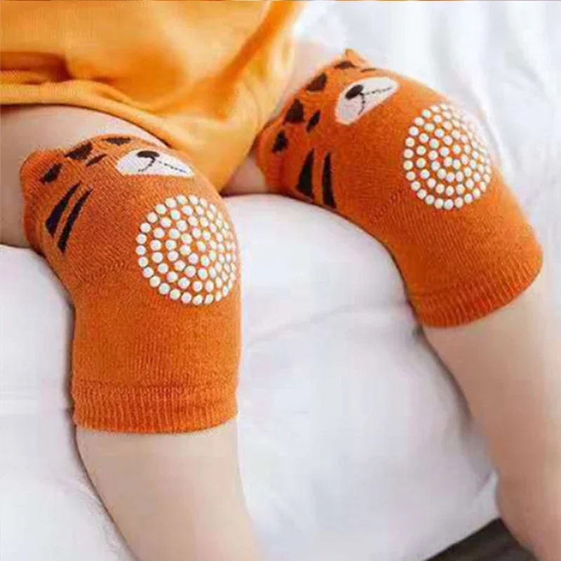 0-3 ปีผ้าฝ้ายเด็กเข่า Pad เด็ก Anti-SLIP เข่า Pads ทารกแรกเกิด Protector คลานข้อศอกเบาะเด็ก Leging Kneecaps