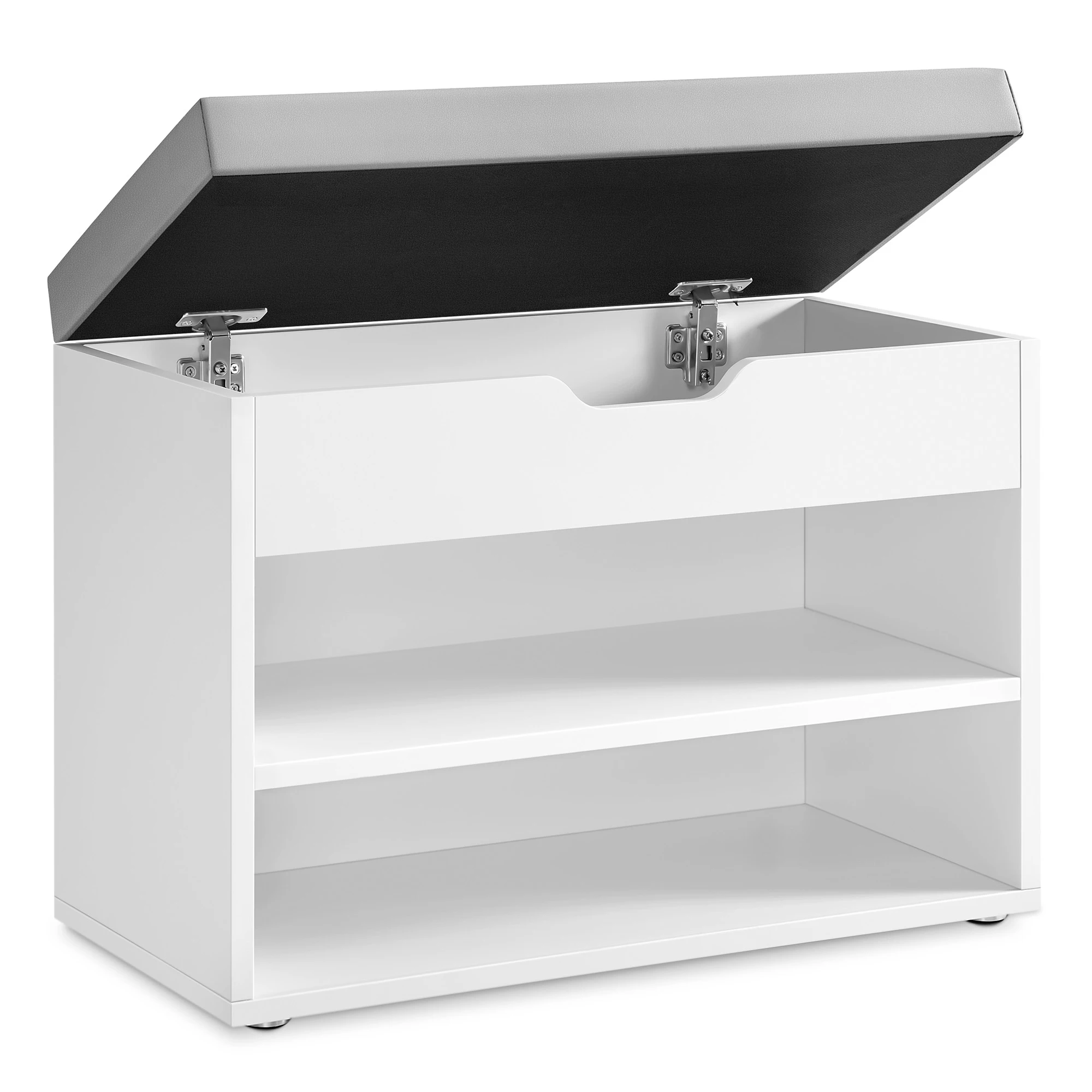 VASAGLE Bench Bench schoenenrek met gewatteerd kussen, 3-niveau schoenenorganizer, 30x60x44 cm voor gang