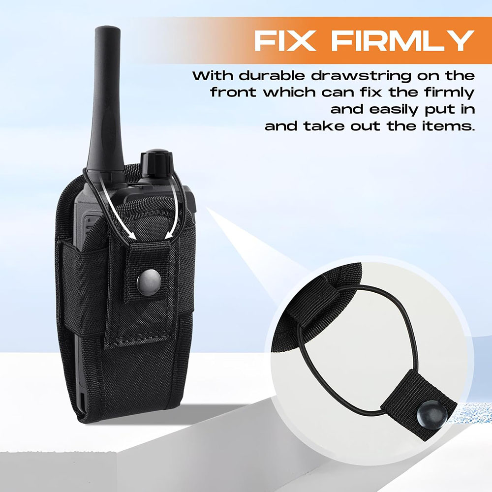 Fondine radio universali per gilet da cintura da servizio Custodia MOLLE per radio Borsa tattica per walkie-talkie per caccia, campeggio, avventure