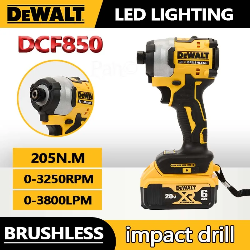 DEWALT wireless lithium battery brushless compact impact screwdriver electric drill single machine DCF850