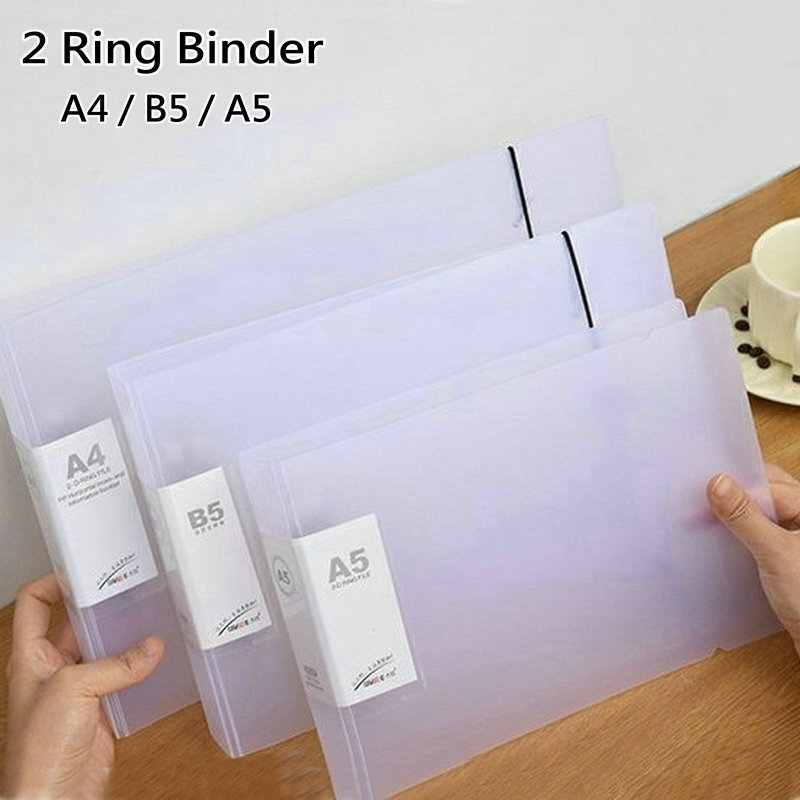 2-Ring-Ordner A4 Landschaft Papier Organizer Dokumentenordner A5 B5 Transparente Binderhüllen 2-Loch-Dateiordner für Dokumente
