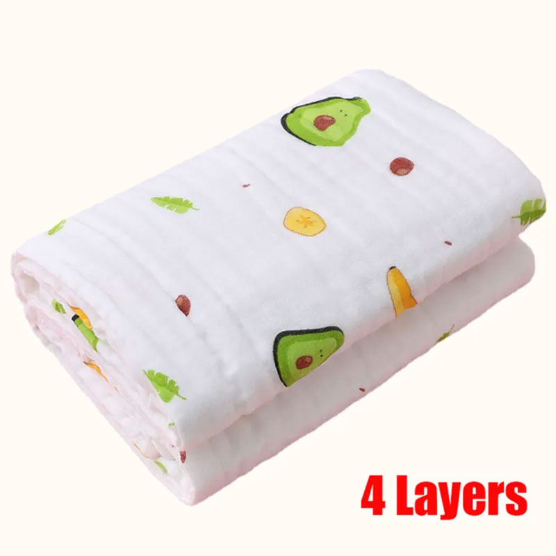 Toalla de baño para bebé, manta de algodón para niño y niña, albornoz para recién nacido, toallita de gasa de 4 capas, manta infantil