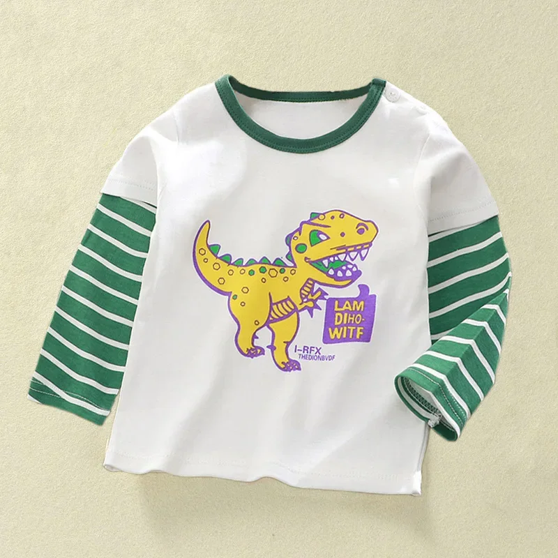 Kinderkleidung Jungen Mädchen T-Shirt Kinderkleidung Cartoon Tops Langarm Babykleidung Herbst Winter Baumwolldruck Sweatshirt