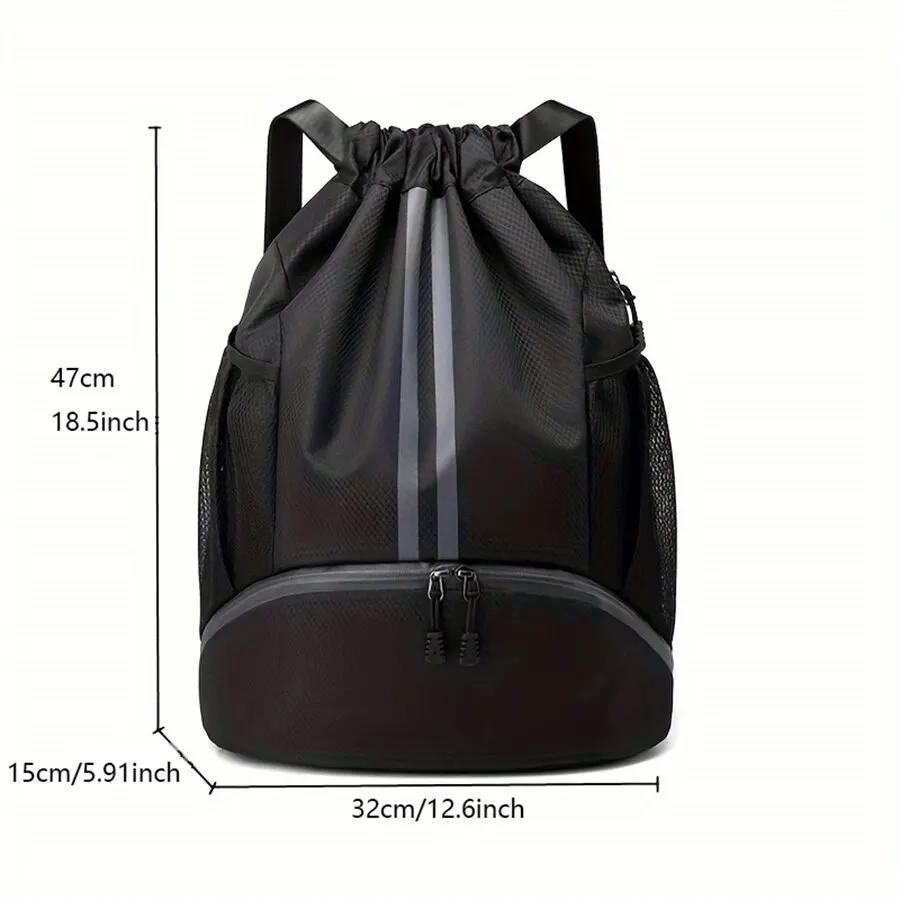 Saco de ginásio mochila de fitness das mulheres dos homens basquete mochila ao ar livre futebol sacos de armazenamento treinamento cordão esportes mochila
