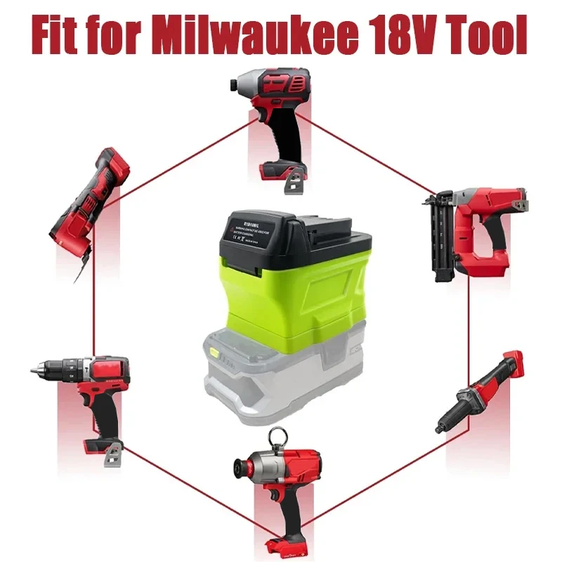 Battery Adapter Converter for Ryobi 18V Li-ion Battery To for Makita/Dewalt/Milwaukee 18V Cordless Power Tool Drill Use