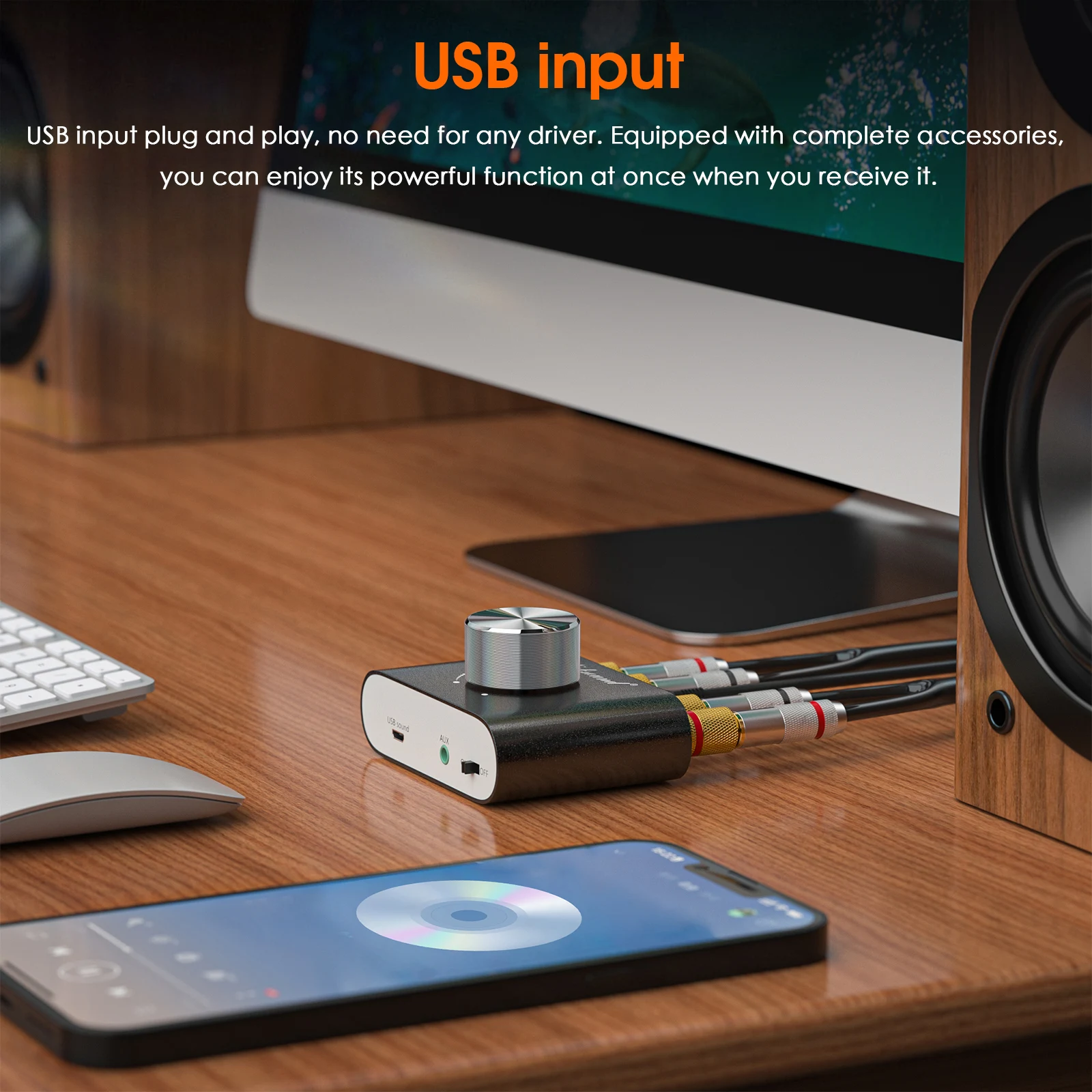 Douk Audio HiFi Bluetooth 5,0 amplificador de potencia Mini TPA3116 Digital Clase D escritorio amplificador de Audio estéreo para el hogar coche 50W + 50W