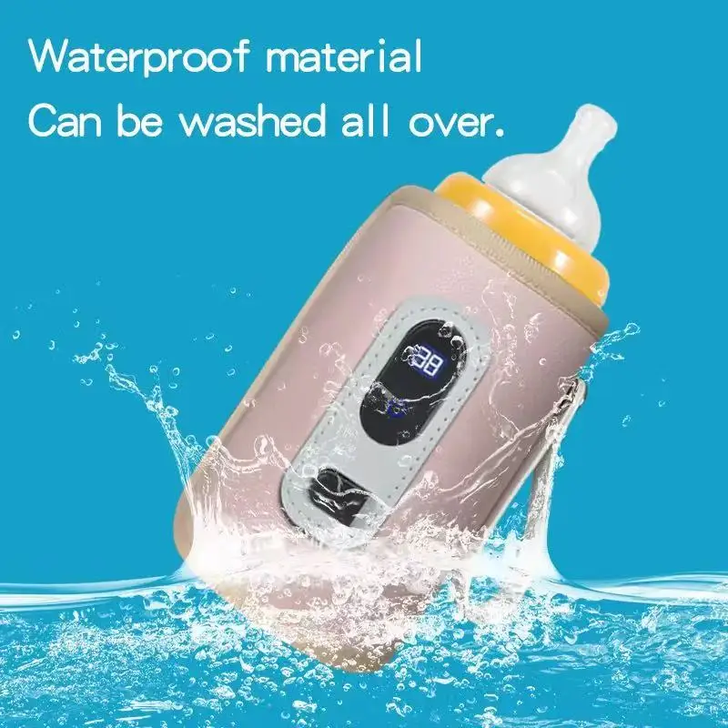 Manchon isolant pour biberon Portable, dispositif d'isolation du lait pour bébé avec écran LCD, biberon isolant USB pour voyage en voiture, Porta