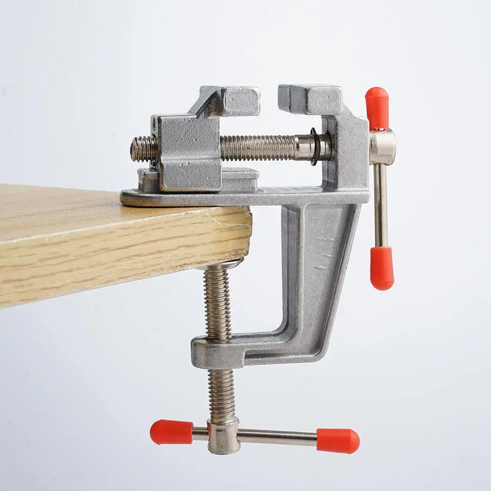 Nuevo Mini tornillo de banco multifuncional de aluminio en miniatura en alicates joyeros herramienta de abrazadera pequeña Hobby mesa de tornillo plano S8I3