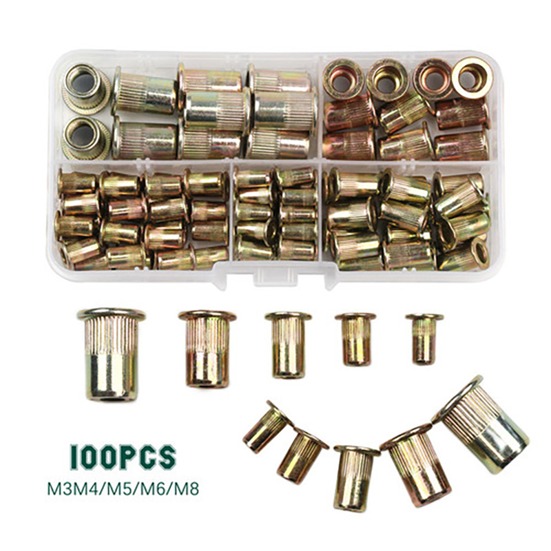 1 pçs/100 pçs porca de rebite mão rosqueada porcas arma bt606 m3 m4 m5 m6 m8 inserção dupla manual rebitador arma rebitagem rivnut ferramenta