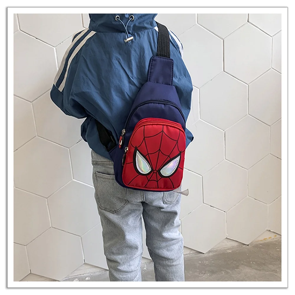 1PC Korean Version Children's Casual Shoulder Bag for Kids Cartoon Cute Spider Crossbody Chest Messenger Bag Backpack