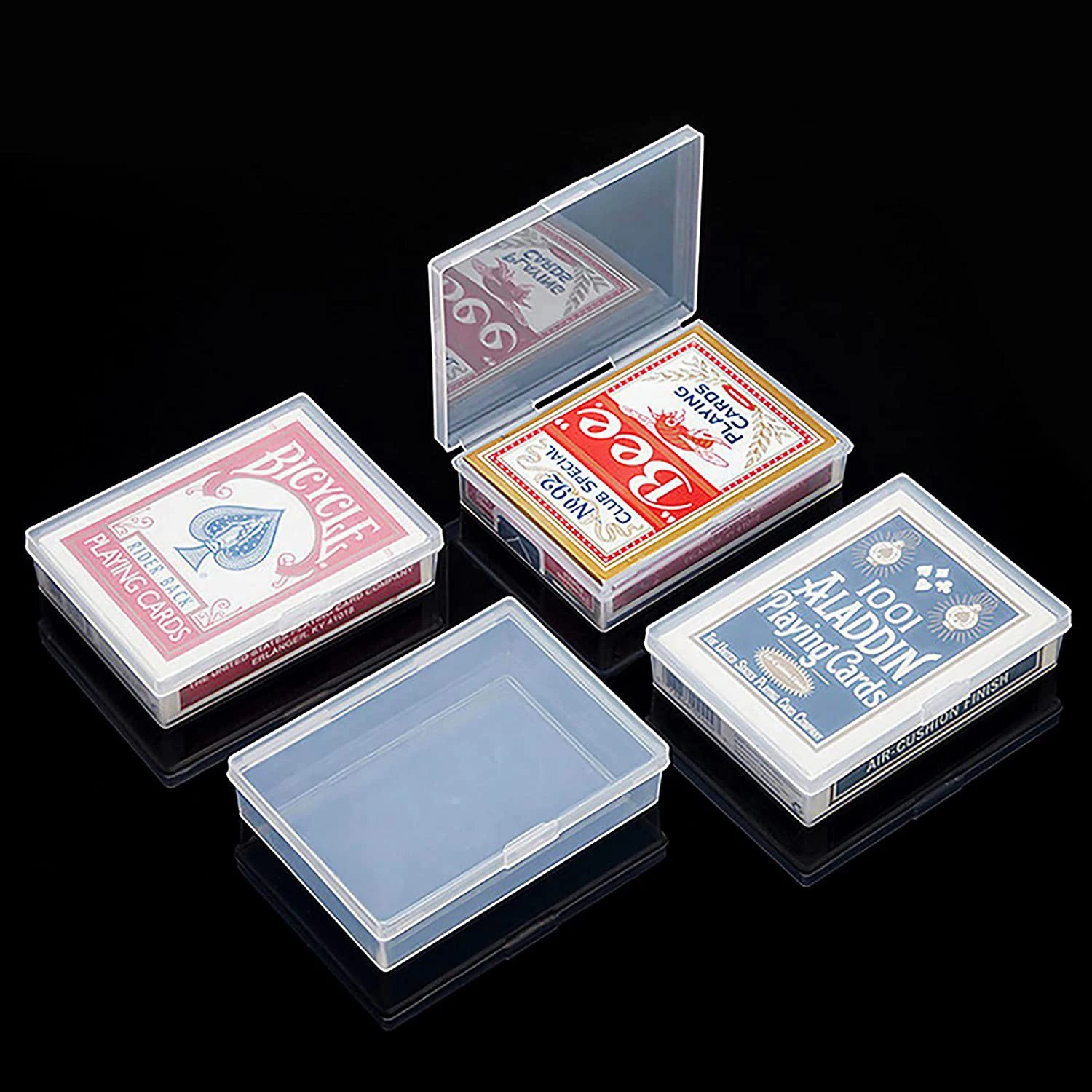 Transparent Playing Card Box Trading Card Case Card Storage Box Card Organizer Card Case Empty Storage Box For Game Card