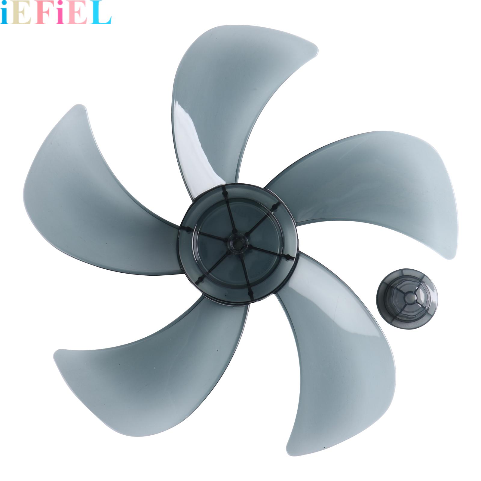 Household Silence Fan Blade, impulsor de plástico com tampa de porca, suporte geral, tabela Fanner, ventilar acessórios, 5 folhas, 12 ", 14"