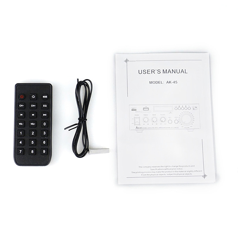 AK45-amplificadores digitales para el hogar, altavoz de Audio de graves, Bluetooth, Hifi, FM, música, Subwoofer, USB, SD, entrada de micrófono, 800W