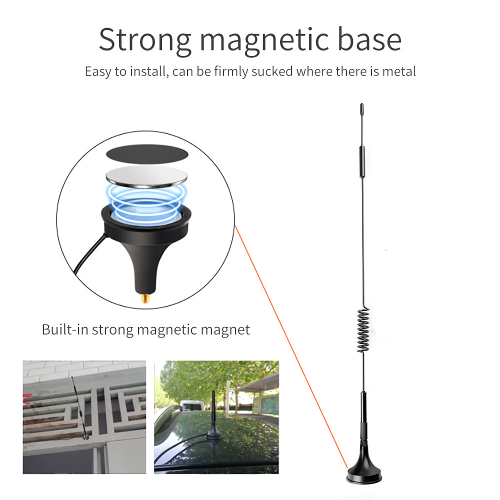 Antena de alta ganancia 12dBi 2G 3G 4G TS9 CRC9 conector macho SMA 700-2700MHz GSM enrutador externo LTE amplificador de señal de antena magnética