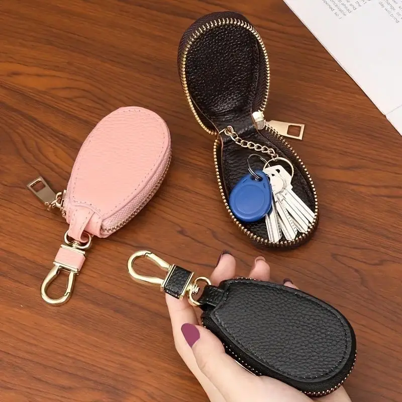 Bolsa para llaves de coche con hebilla de cintura, tarjetero para hombres y mujeres, almacenamiento universal, billetera compacta para el hogar.