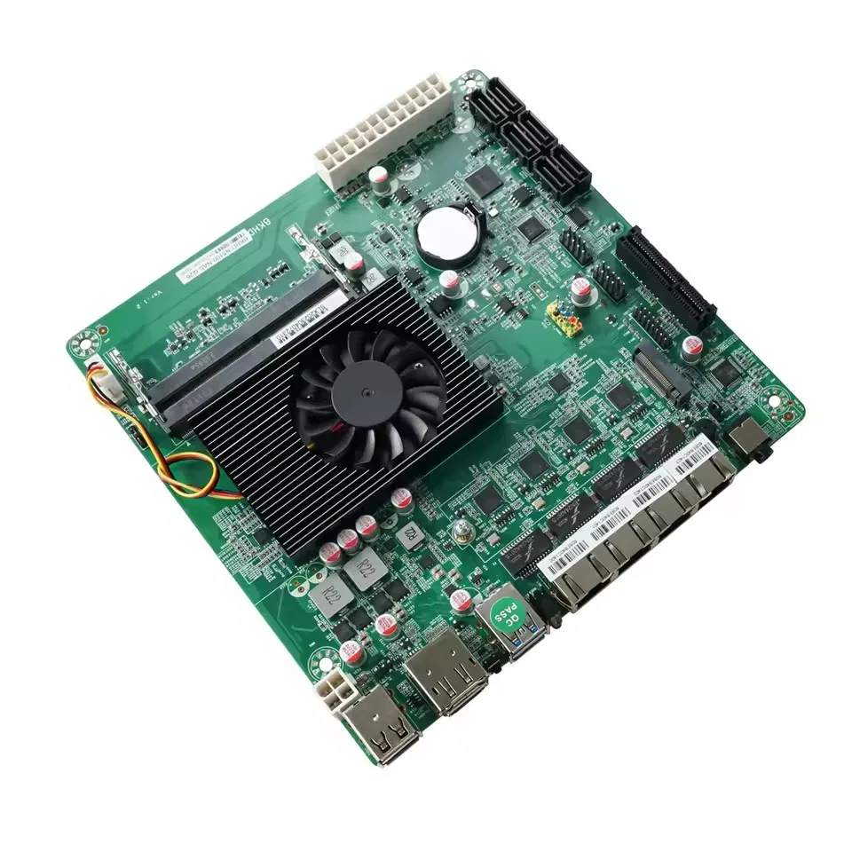 Topton NAS Moederbord N5105,4x Intel i226 2,5Gbps LAN,1*PCIE 4x, 6*SATA3.0,2*DDR4, HDMI2.0 DP, Mini ITX Soft Router VPN Openwrt