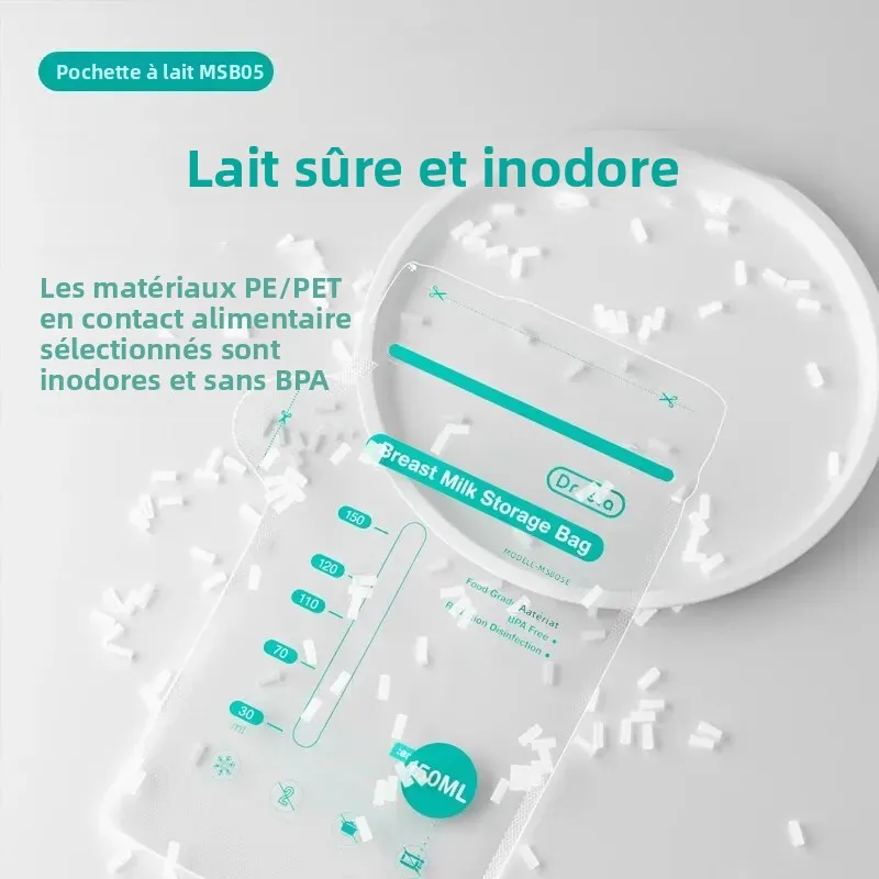 30 pièces 150/250ML sac de stockage de lait maternel jetable petite capacité sac de stockage de lait congelé sans BPA