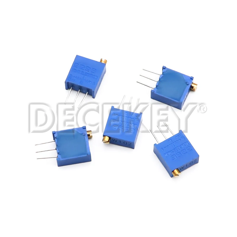 10 Uds 3296W potenciómetro precisión resistencia ajustable recorte multivuelta 1K 2K 5K 10K 100K 103 100R potenciómetro recortador