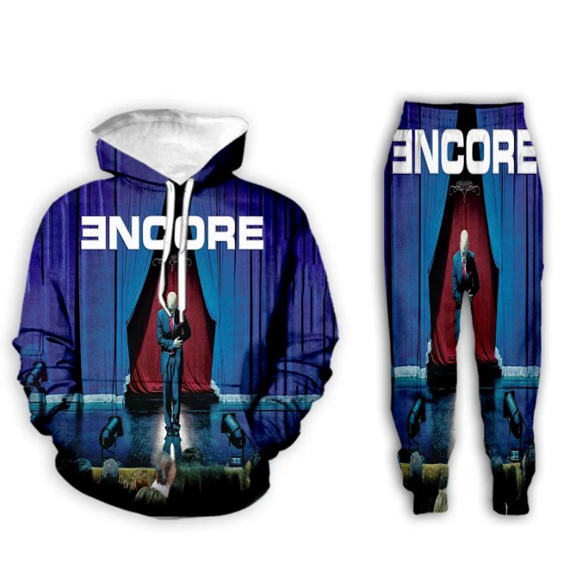 Hot eminem 3d print Herren Damen Trainings anzug Sets lässig Hoodie Hose 2 stücke Sets übergroße Kinder Hoodies zweiteilig Set
