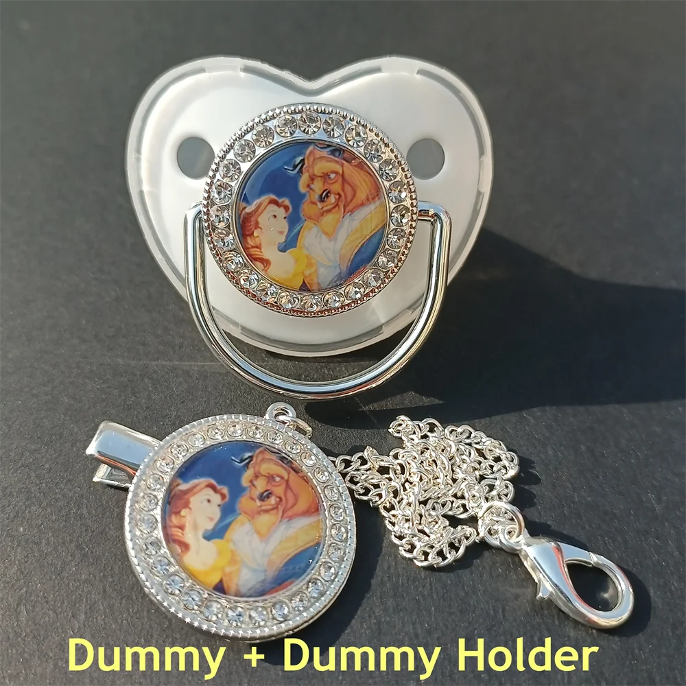 Bán Bling Núm Vú Và Kẹp Dây Chuyền Cho Bé Tặng BPA Silicone Cho Em Bé Cho Em Bé Mickey Chuột vua Sư Tử