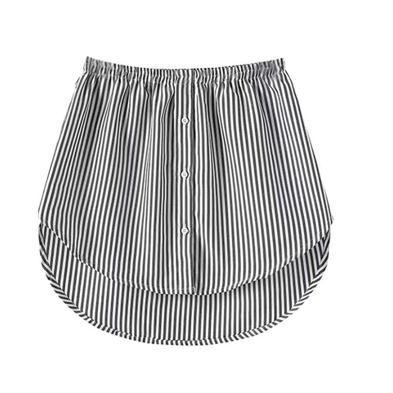 S-5XL camisa falsa para mujer, dobladillo, enagua desmontable, falda Irregular, blusa de cola, extensor de dobladillo, minifalda, capa interior en capas