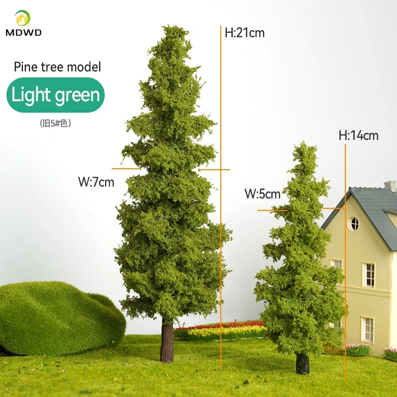 14/21 cm Modell Zug Layout Draht Baum Modell Simulation Baum Militär Sand Tisch Material Handgemachte Diy Landschaft Modell baum