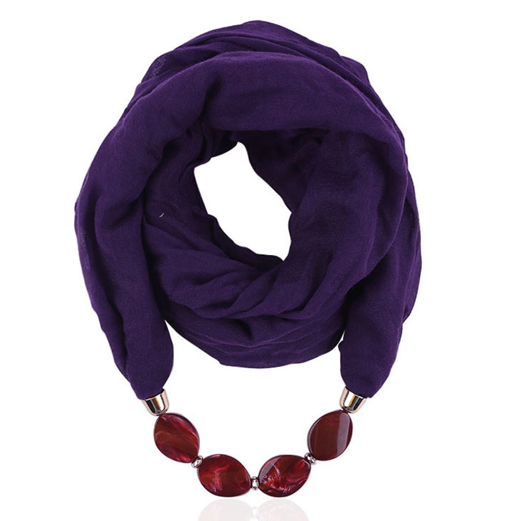 Collar de lino y algodón para mujer, bufanda con colgante, collar suave de estilo étnico, bufanda de diseñador de moda, collar de joyería étnica, bufanda