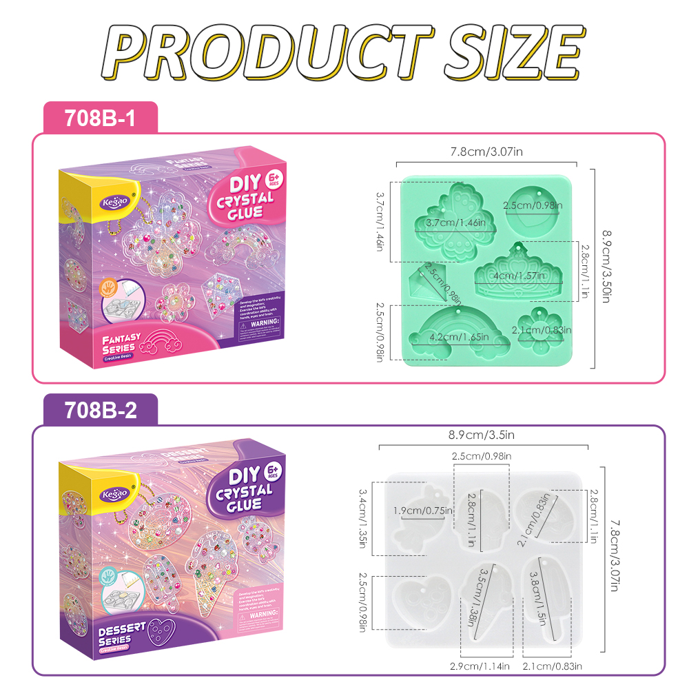 Kinder-DIY-Kristallkleber-Schlüsselanhänger, wunderschönes Kunsthandwerksset für 6 Jahre ältere Mädchen, Geburtstagsgeschenk
