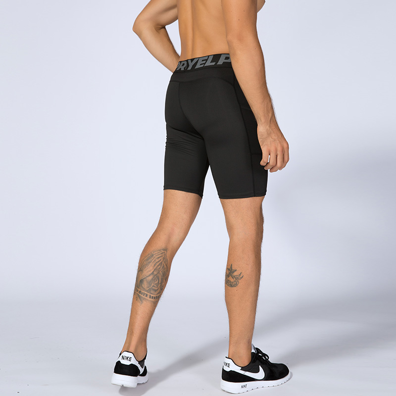 Sport-Shorts für Herren, Kompressions-Laufshorts mit Tasche, schnell trocknend, Workout, Fitnessstudio, Shorts, Fitness, Sport-Leggings für Herren