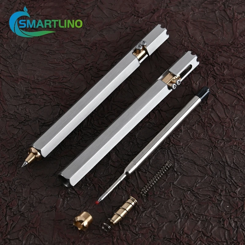 Multi-Function โลหะปากกายุทธวิธีสํานักงานเครื่องเขียนนักเรียนปากกาลูกลื่นปากกาฉุกเฉิน Glass Breaker ป้องกันตัวเอง EDC เครื่องมือ