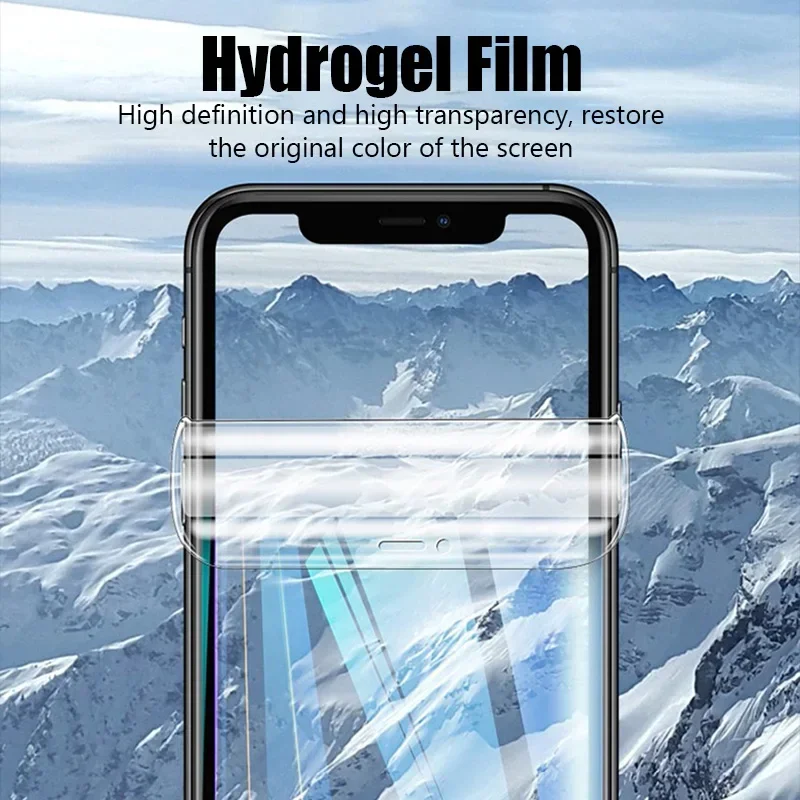 8/4Pcs Soft Hydrogel Film for iPhone 15 13 12 14 11 Pro Max Silicone TPU Screen Protector for iPhone 14 15 XS XR X 7 8 15 Plus