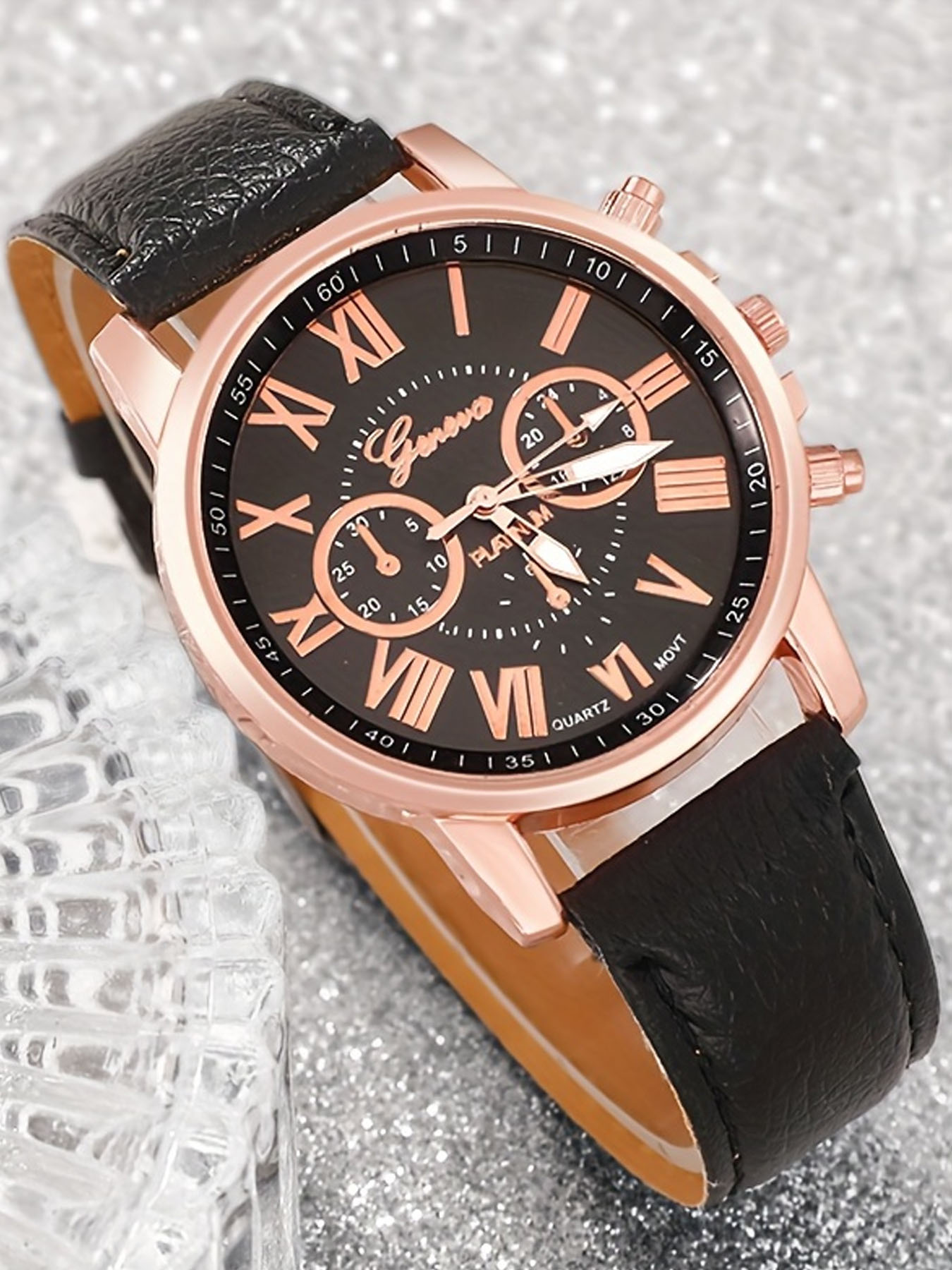 5PCS 여성 시계 세트 패션 로마 다이얼 숙녀 쿼츠 시계 캐주얼 가죽 밴드 손목 시계 Relogio Feminino Reloj Mujer