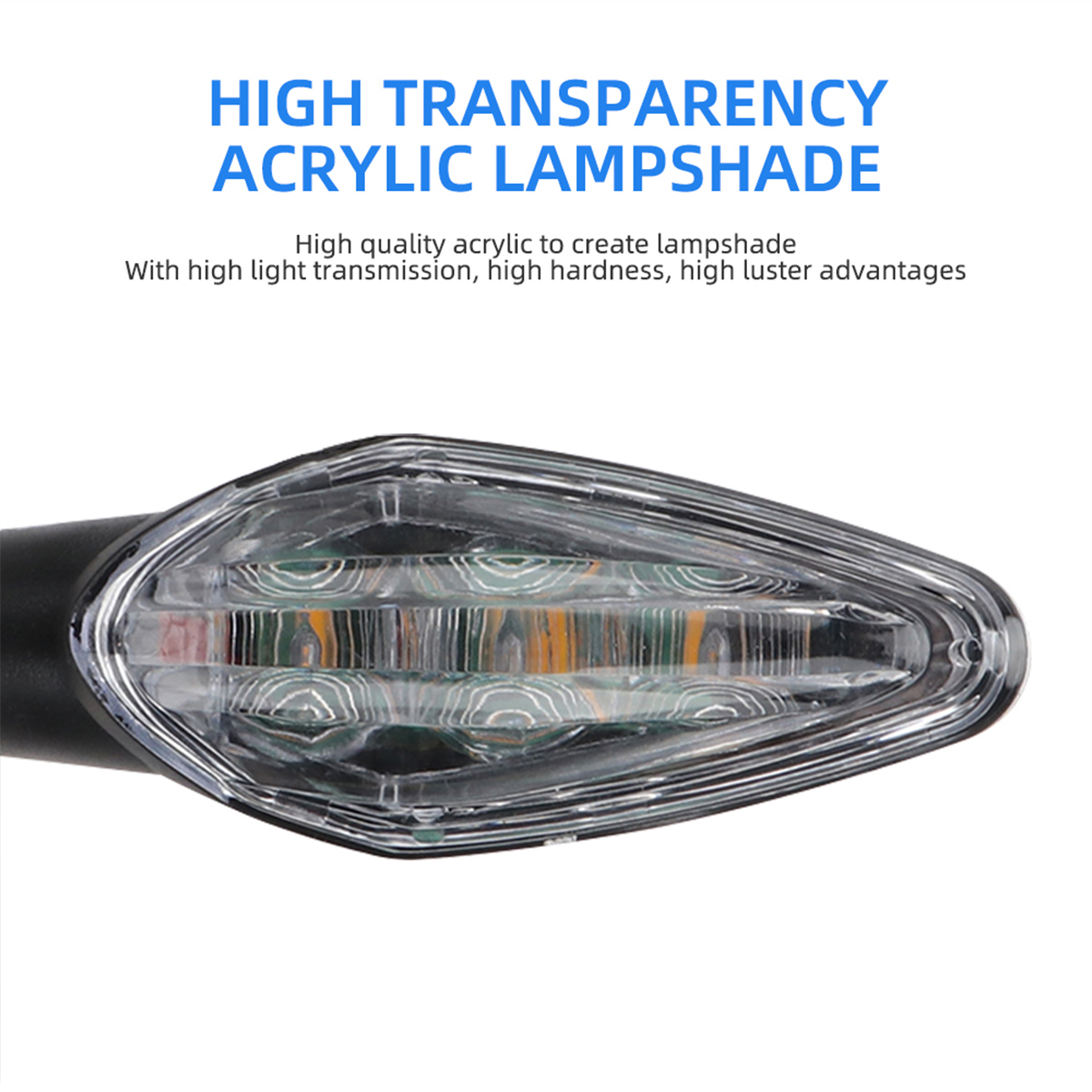 Luz de señal de giro para motocicleta, indicador intermitente ámbar, resistente al agua, luces traseras de advertencia para Moto y Scooter, iluminación de lámpara para correr, 2 uds.